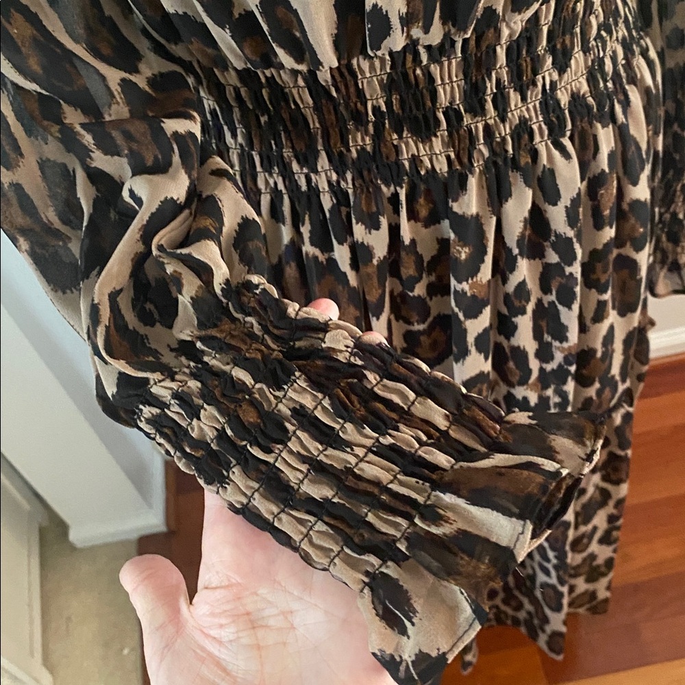 Taylor animal print size 10 lined elastic waist dress - Picture 4 of 9